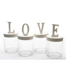 Комплект стъклени буркани  "LOVE "